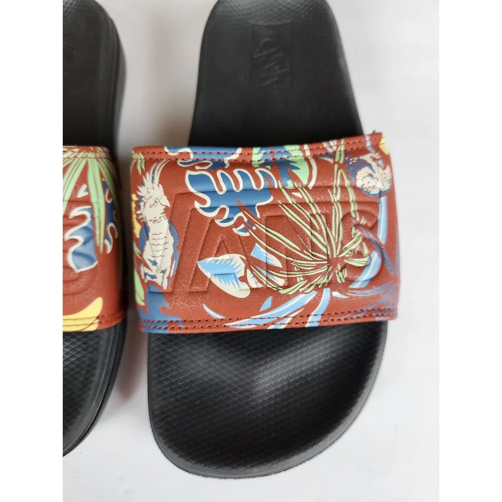 Vans Boys Slides La Costa Hawaii Tropical Print Sandals VN0A5HF5AN6 Kids 4